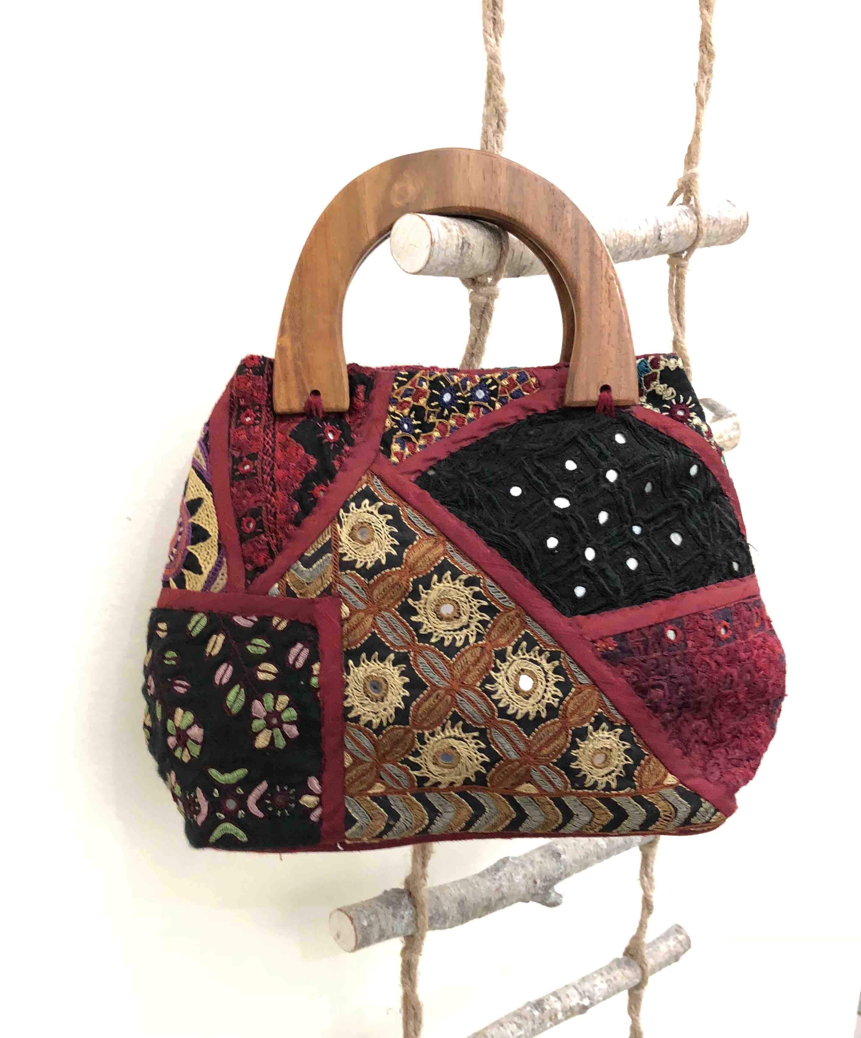 Wooden handle purse – Laftan